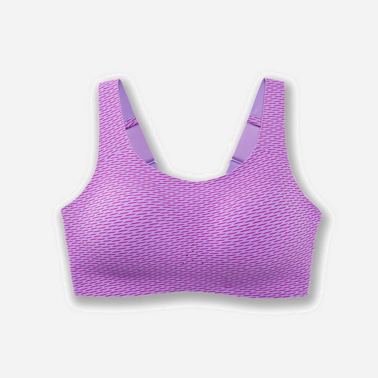 Brooks Dare Scoopback Womens Running Bra Ireland Heliotrope Texture Print/MediumPurple (LTRM-47162)